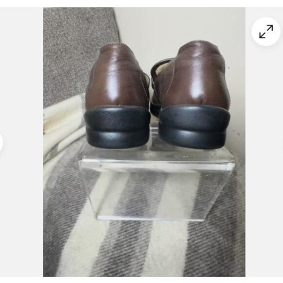 Footprints Birkenstock Strap Brown Leather Loafer Shoes Women's 39 L 8 - Picture 4 of 7